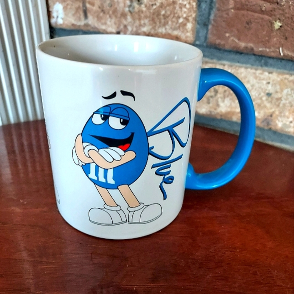 M&Ms Mug Blue Mug Licensed M&M World Coffee Cup Collectible 2012
